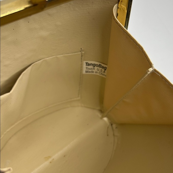 Elegant Gold Women's Handbag by Tangobag Crossbody or remove strap for purse - Picture 9 of 10